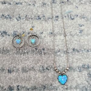 Sterling Silver Semiprecious Stone Jewelry Set